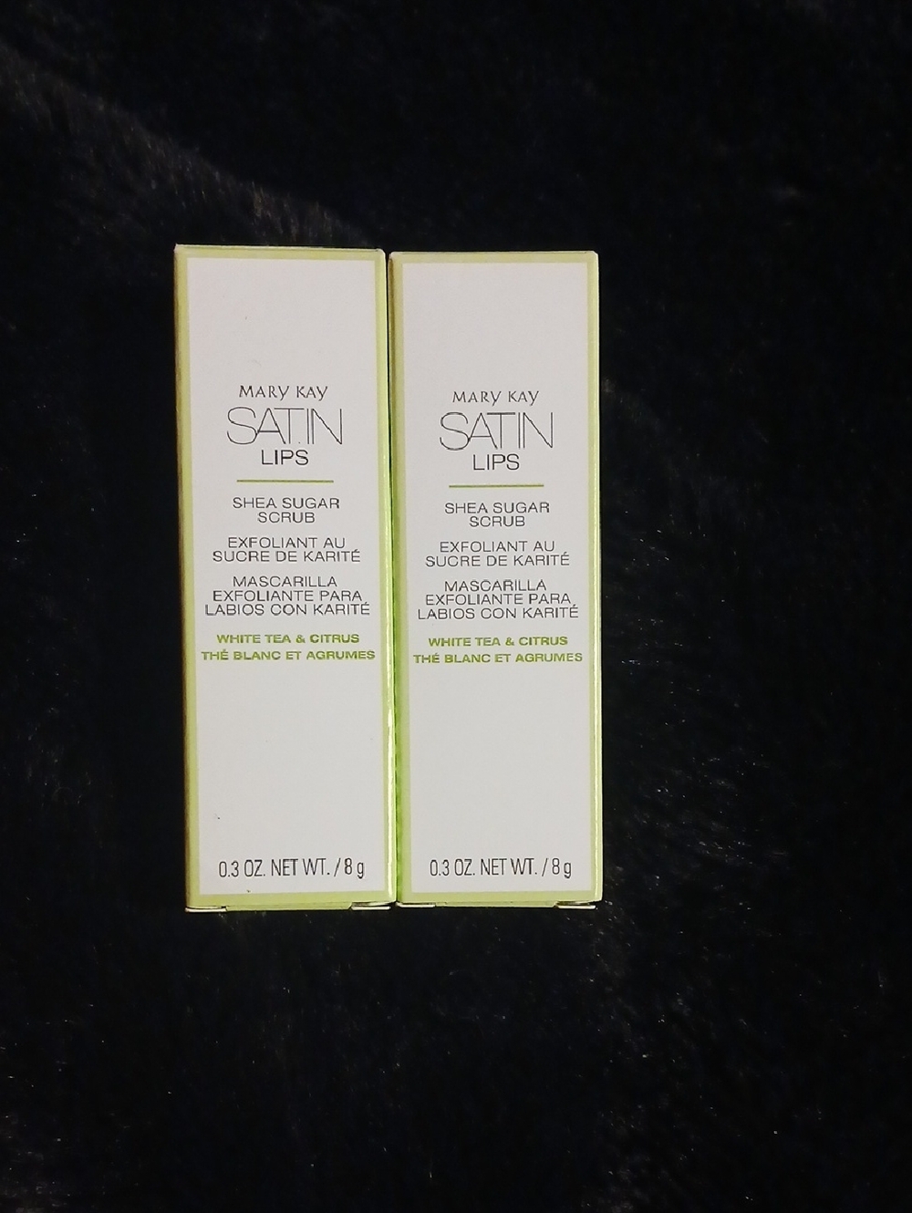 Mary Kay Satin Lips Shea Sugar Scrub - White & Light Green Packaging (Set of 2)